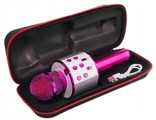 Karaokemikrofon ümbrisega, roosa цена и информация | Микрофоны | kaup24.ee