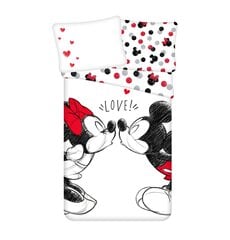 Laste voodipesukomplekt Mickey and Minnie Love, 140 x 200 + padjapüür 70 x 90 cm цена и информация | Детское постельное бельё | kaup24.ee