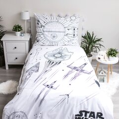 Детский комплект постельного белья Star Wars Death Star Glowing, 140 x 200 + наволочка 70 x 90 см цена и информация | Детское постельное бельё | kaup24.ee