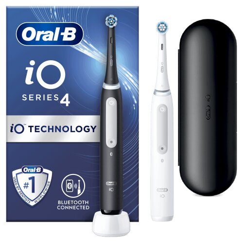 Oral-B iO4 Series Duo Pack Matt Black/Quite White цена и информация | Elektrilised hambaharjad | kaup24.ee