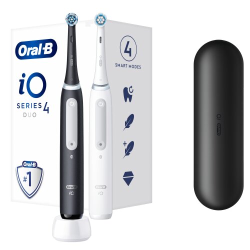 Oral-B iO4 Series Duo Pack Matt Black/Quite White hind ja info | Elektrilised hambaharjad | kaup24.ee