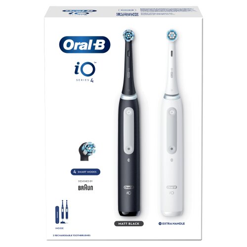 Oral-B iO4 Series Duo Pack Matt Black/Quite White цена и информация | Elektrilised hambaharjad | kaup24.ee