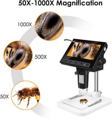 Professionaalne käsitööline digitaalmikroskoop elektroonika remondiks, 1000x hind ja info | Mikroskoobid ja teleskoobid | kaup24.ee