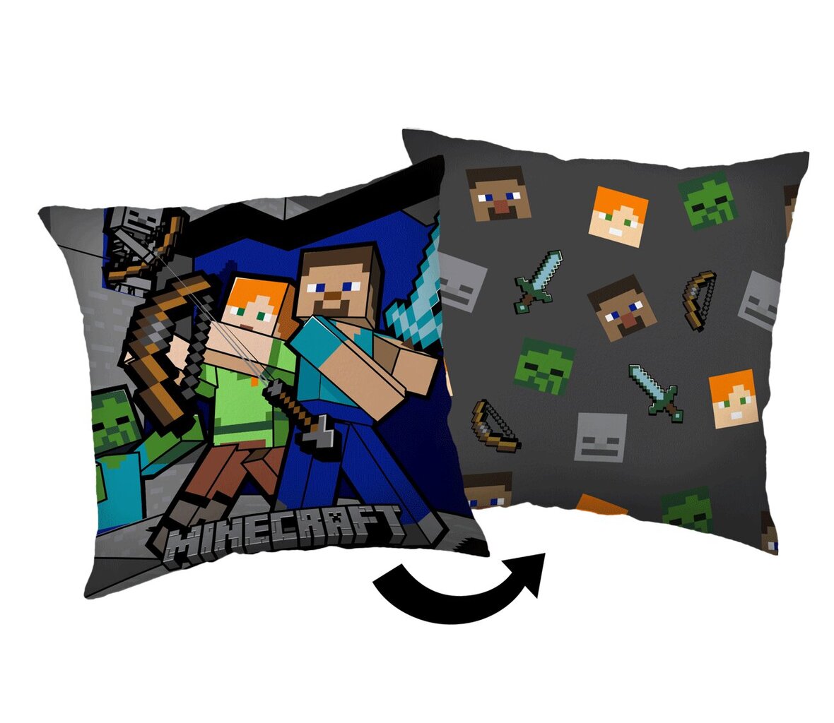 Sisustuspadi Minecraft Survival Mode, 40 x 40 cm hind ja info | Dekoratiivpadjad ja padjakatted | kaup24.ee