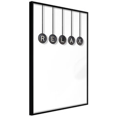 Poster Relax, must raam hind ja info | Seinapildid | kaup24.ee