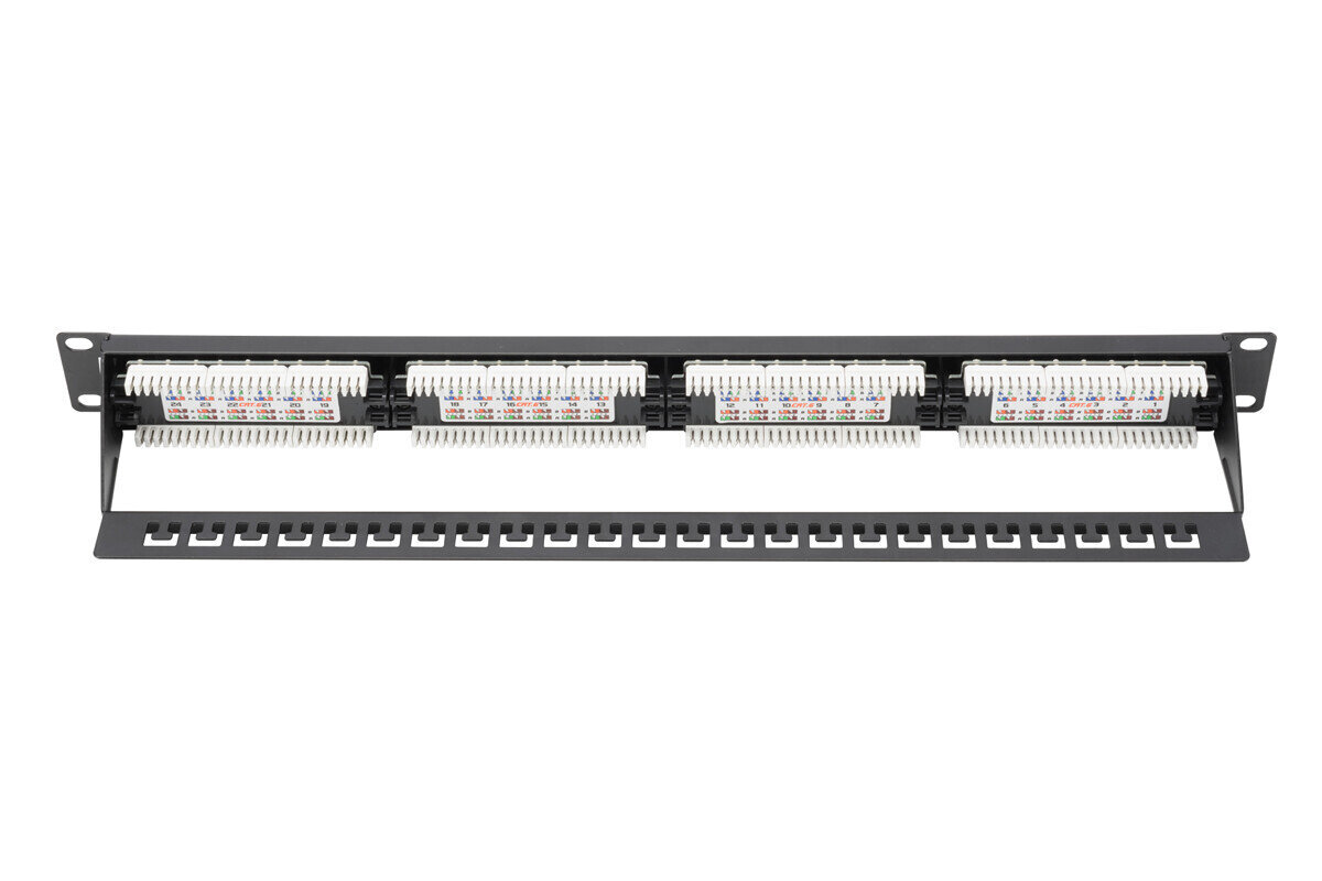 Patch panel 24P Digitus 19 CAT6 blk hind ja info | Ruuterid | kaup24.ee