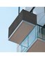 Terrassi rõdukardin, 7 x 1 m, hall hind ja info | Päikesevarjud, markiisid ja alused | kaup24.ee