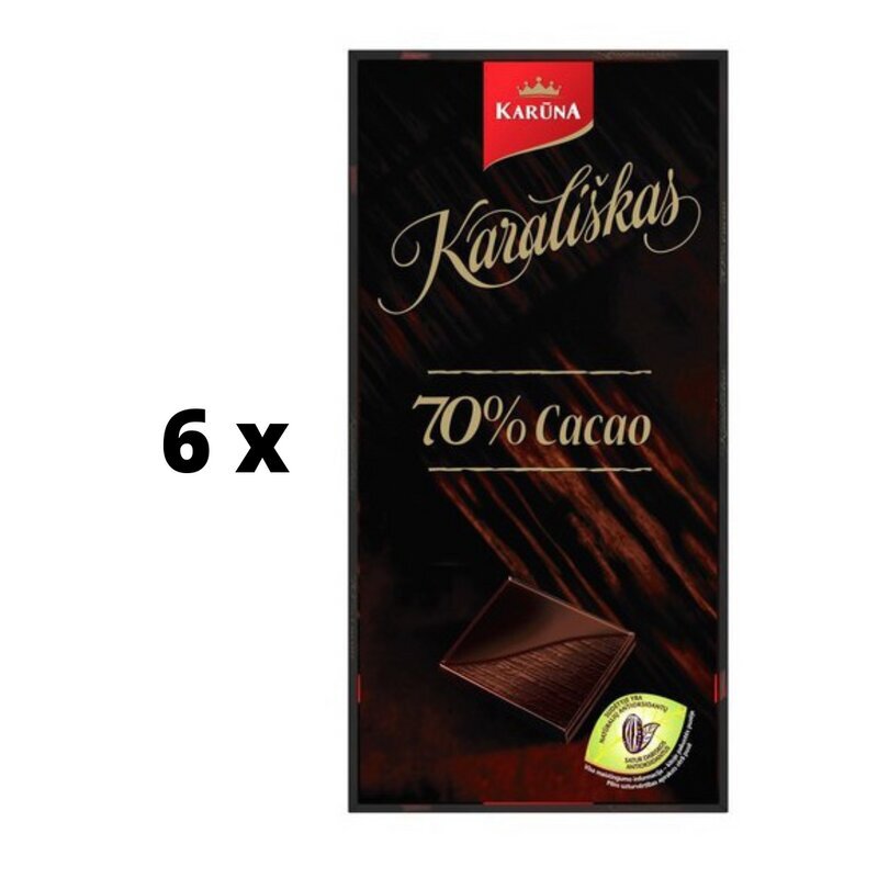 Šokolaad Royal, 70% kakaod, 100 g x 6 tk hind ja info | Maiustused | kaup24.ee