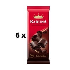 Šokolaad Karuna, must, 80 g x 6 tk цена и информация | Сладости | kaup24.ee
