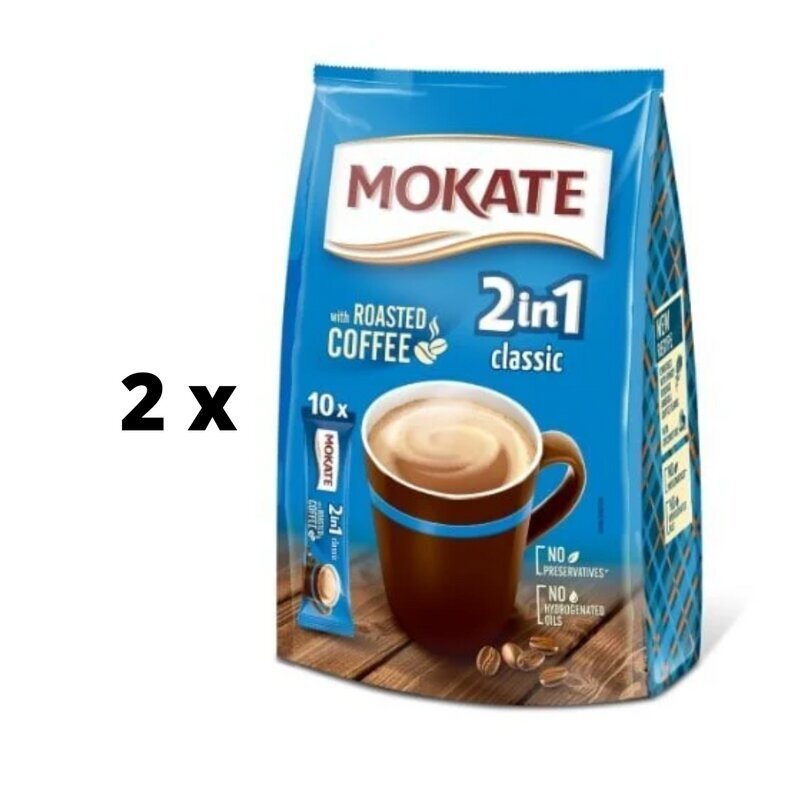 Kohvijook Mokate 2 in 1 Classic, kotis, 10 x 14 g x 2 tk цена и информация | Kohv, kakao | kaup24.ee