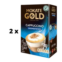 Напиток кофейный MOKATE Gold Premium Cappuccino, без сахара, 10 х 14 г х 2 шт. упаковка цена и информация | Кофе, какао | kaup24.ee