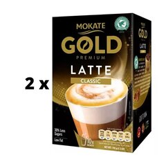 Кофейный напиток MOKATE Gold Premium Latte Classic, 10 x 14 г x 2 шт. упаковка цена и информация | Кофе, какао | kaup24.ee