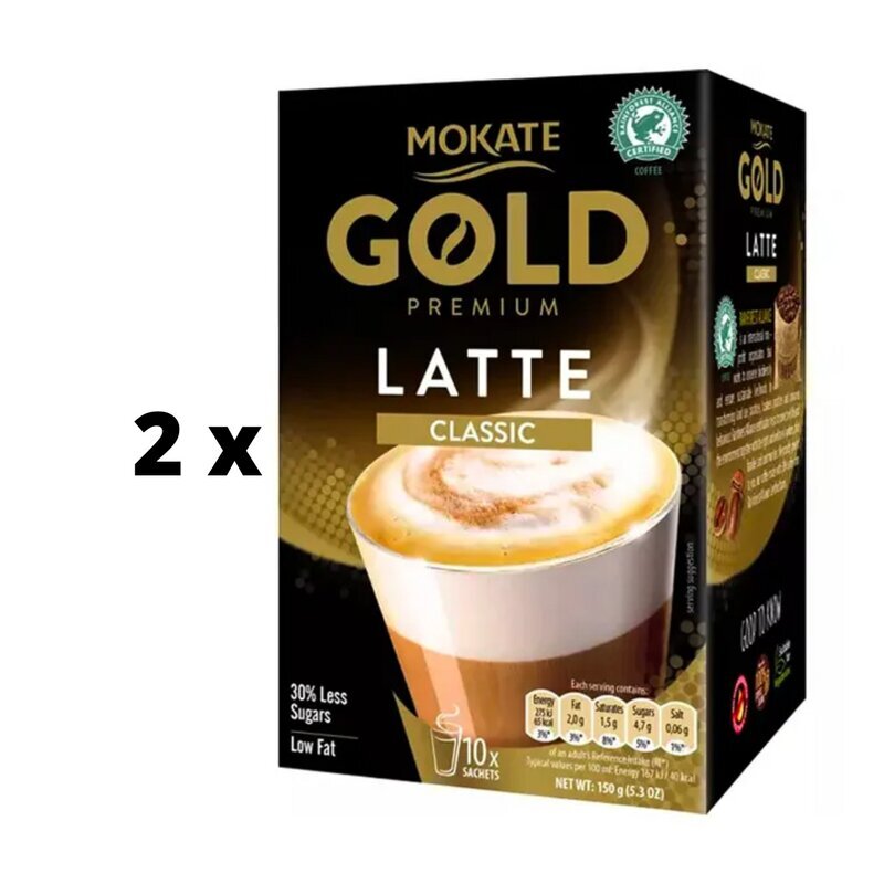 Kohvijook Mokate Gold Premium Latte Classic, 10 x 14 g x 2 tk hind ja info | Kohv, kakao | kaup24.ee