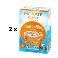 Кофейный напиток MOKATE Iced Coffee Caramel, 8 x 15г x 2 шт. упаковка цена и информация | Кофе, какао | kaup24.ee