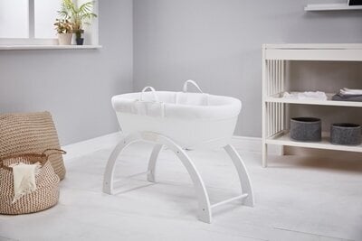 Beebivoodi koos alusega Shnuggle Moses Basket, Dreami White hind ja info | Beebivoodid | kaup24.ee