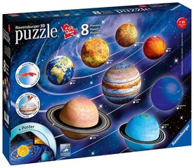 Ravensburger Planetary Solar System 3D Planets 3D Puzzle 522 Детали, Возраст 7+ цена и информация | Пазлы | kaup24.ee