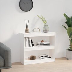 vidaXL raamaturiiul/ruumijagaja, valge 80 x 30 x 71,5 cm täismännipuit hind ja info | Riiulid | kaup24.ee
