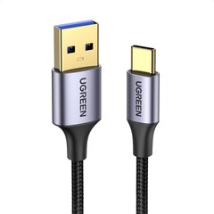 Ugreen US187 USB3.0 A/M to USB-C/M 1M Cable with Dark Gray Aluminum Sheath Black hind ja info | Mobiiltelefonide kaablid | kaup24.ee
