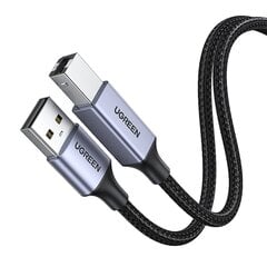 Ugreen uSB Type B Printer Cable (Male) - USB 2.0 (Male) 480 Mbps 5m Black (US369 90560) цена и информация | Кабели для телефонов | kaup24.ee