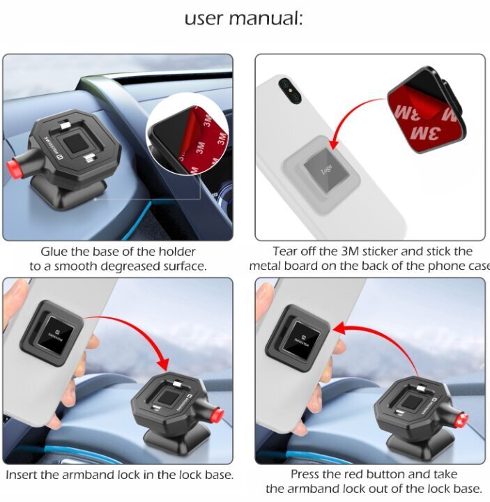 Swissten Quick Connect Holder 4" - 6.8" цена и информация | Mobiiltelefonide hoidjad | kaup24.ee