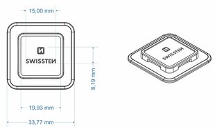 Swissten Adapter for easy Lock / Клейкая пластина для крепления смартфона цена и информация | Mobiiltelefonide hoidjad | kaup24.ee