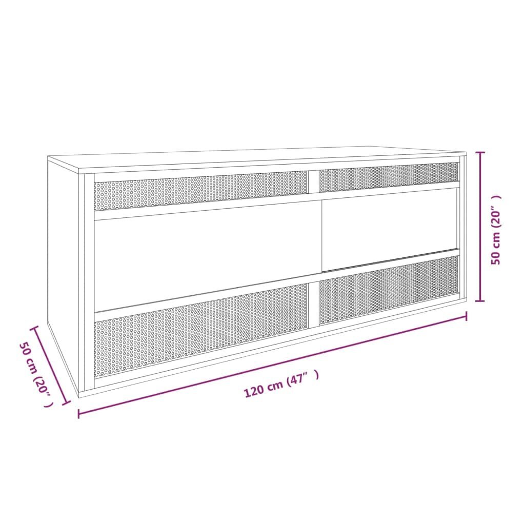 vidaXL terraarium, tehispuit, 120 x 50 x 50 cm hind ja info | Kaubad eksootilistele loomadele | kaup24.ee