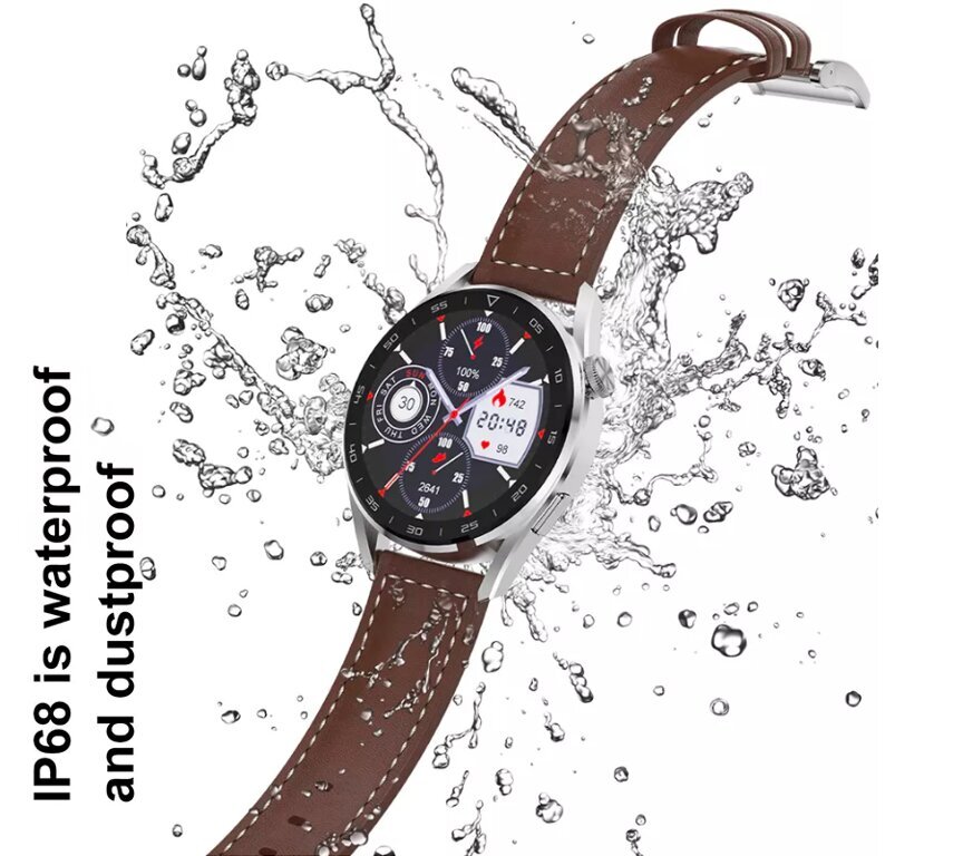 Rubicon RNCE78 Silver/Black Leather + Grey hind ja info | Nutikellad (smartwatch) | kaup24.ee