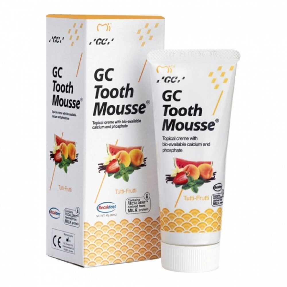 Taastav fluoriidivaba remineraliseeriv hambapasta GC Tooth Mousse, Tutti-Frutti, 35 ml hind ja info | Suuhügieen | kaup24.ee