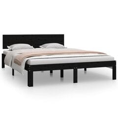 Кровать металлическая, чёрная, 140x200 см цена и информация | Кровати | kaup24.ee