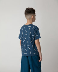 Футболка для мальчиков Gulliver, темно-синяя, с принтом цена и информация | Рубашки для мальчиков | kaup24.ee