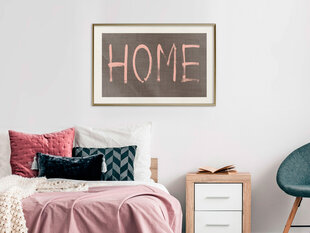 Poster Simply Home, kuldne raam koos paspartuuga цена и информация | Картины, живопись | kaup24.ee