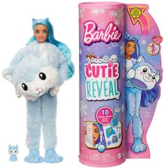 Барби „Cutie Reveal“ мягкий набор хаски, серия сияния зимы цена и информация | Игрушки для девочек | kaup24.ee