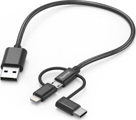 Hama, USB-A - Lightning, 0.2 м цена и информация | Кабели для телефонов | kaup24.ee