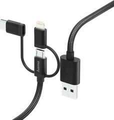 Hama, USB-A - Lightning, 0.2 м цена и информация | Кабели для телефонов | kaup24.ee