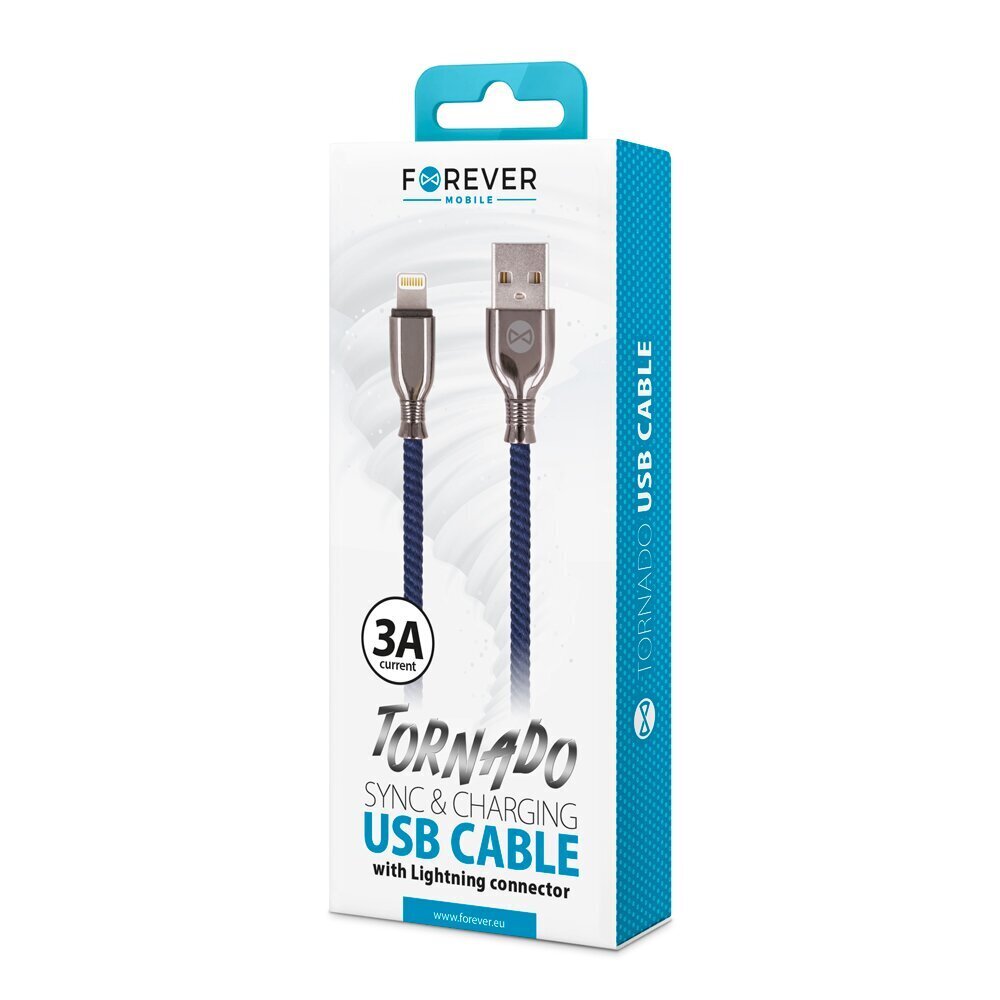 Forever Tornado, USB - Lightning, 1 m hind ja info | Mobiiltelefonide kaablid | kaup24.ee