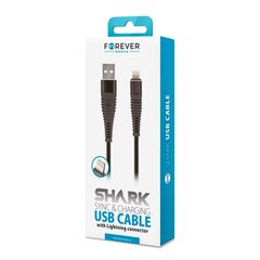 Forever 8-pin cable for iPhone Shark black цена и информация | Borofone 43757-uniw | kaup24.ee