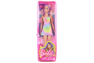 Nukk Barbie Fashionista vikerkaarevärvilise kleidiga, 1 tk hind ja info | Tüdrukute mänguasjad | kaup24.ee