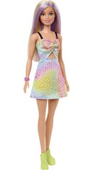 Nukk Barbie Fashionista vikerkaarevärvilise kleidiga, 1 tk цена и информация | Игрушки для девочек | kaup24.ee