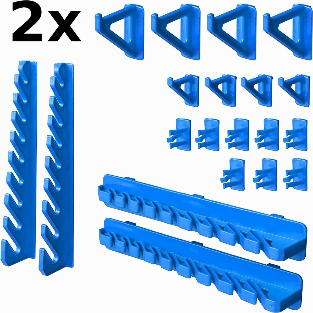 Tööriistade hoistamise seinariiul 175,5 x 78 cm, Virnastamise kastid 30 tk hind ja info | Tööriistakastid, tööriistahoidjad | kaup24.ee