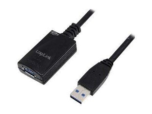 LogiLink, USB A 3.0, 5 m hind ja info | Mobiiltelefonide kaablid | kaup24.ee