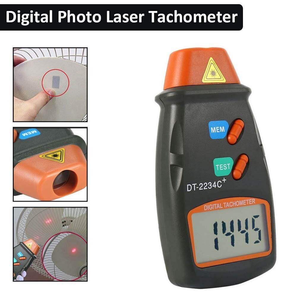 Kontaktivaba laserfoto tahhomeeter, digitaalne цена и информация | Mõõdikud (niiskus, temp, pH, ORP) | kaup24.ee