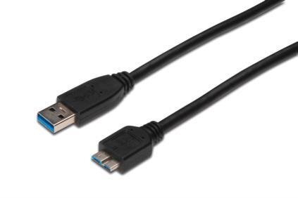 Assmann, USB A / USB B Micro, 1 m hind ja info | Mobiiltelefonide kaablid | kaup24.ee