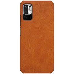 Nillkin Qin leather holster cover for Xiaomi Redmi Note 10 5G brown (Brown) hind ja info | Telefoni kaaned, ümbrised | kaup24.ee