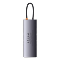 Hub 8in1 Baseus Metal Gleam Series, USB-C to 3x USB 3.0 + 2x HDMI + USB-C PD + microSD/SD цена и информация | Адаптеры и USB-hub | kaup24.ee