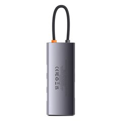 Hub 6in1 Baseus Metal Gleam Series, USB-C to 3x USB 3.0 + USB-C PD +  microSD/SD цена и информация | Адаптер Aten Video Splitter 2 port 450MHz | kaup24.ee