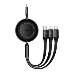 Baseus Bright Mirror 4, USB-C 3-in-1 cable for micro USB / USB-C / Lightning 100W / 3.5A 1.1m (Black) hind ja info | Mobiiltelefonide kaablid | kaup24.ee