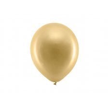 Vikerkaare õhupallid 23 cm metallik, kuld 10 tk цена и информация | Шарики | kaup24.ee