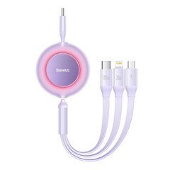 Baseus Bright Mirror 4, USB-C 3-in-1 cable for micro USB / USB-C / Lightning 100W / 3.5A 1.1m (Purple) цена и информация | Borofone 43757-uniw | kaup24.ee