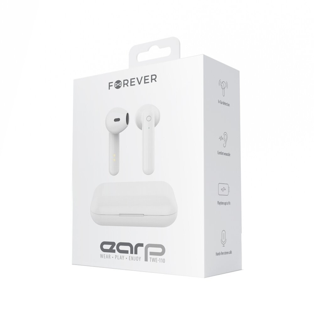 Forever Bluetooth earphones TWE-110 Earp white hind ja info | Kõrvaklapid | kaup24.ee