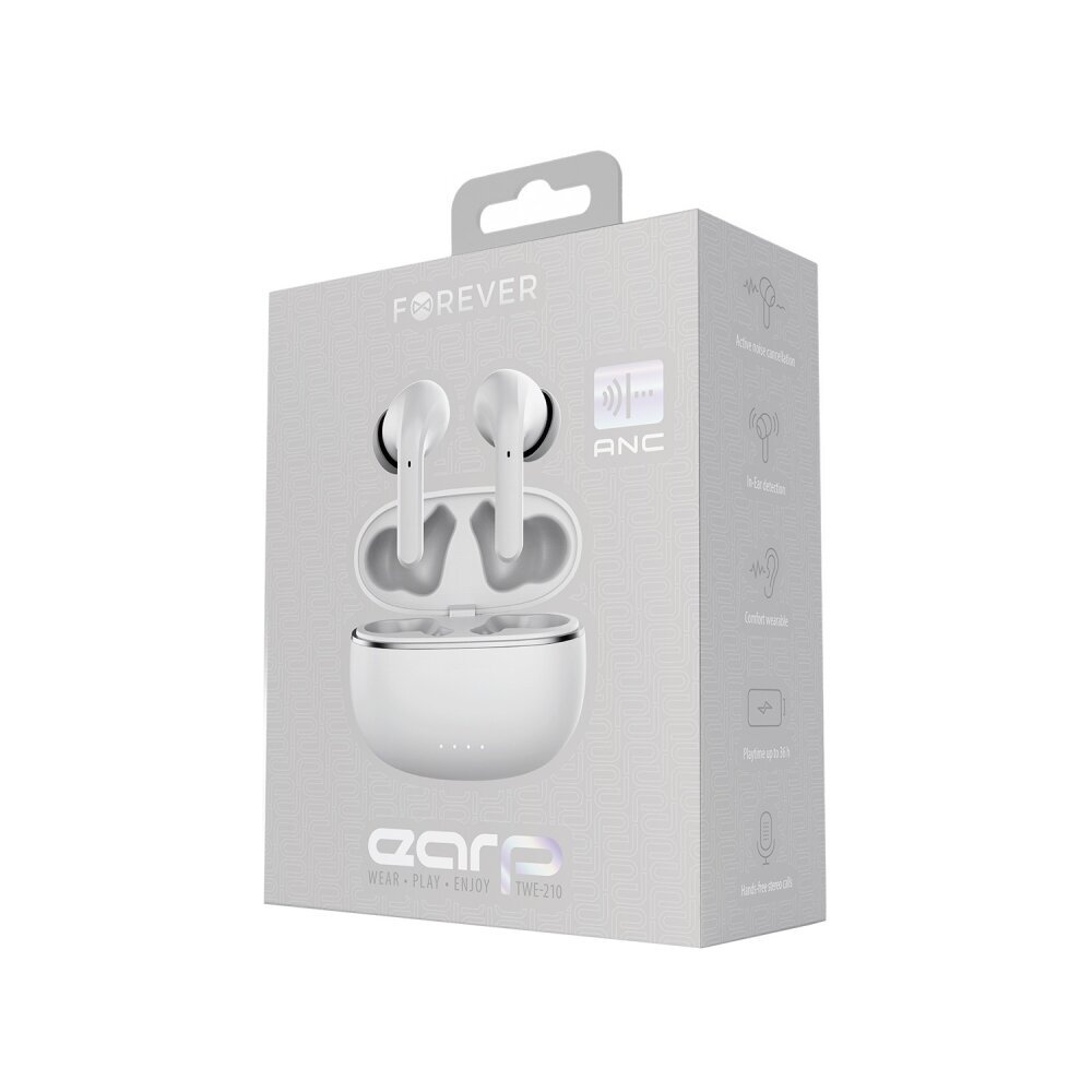 Forever Bluetooth ANC earphones TWE-210 Earp white hind ja info | Kõrvaklapid | kaup24.ee